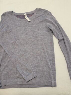 lululemon heathered lavender speckled long sleeve top